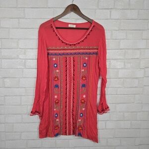Velzera long sleeve embroidery dress